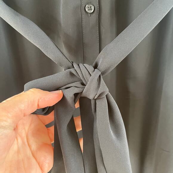 Express The Portofino Shirt Dress Black Faux Quilted Leather Accent Size XS. NEW - Picture 5 of 9